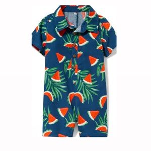 Old Navy 3-6 month boy watermelon romper